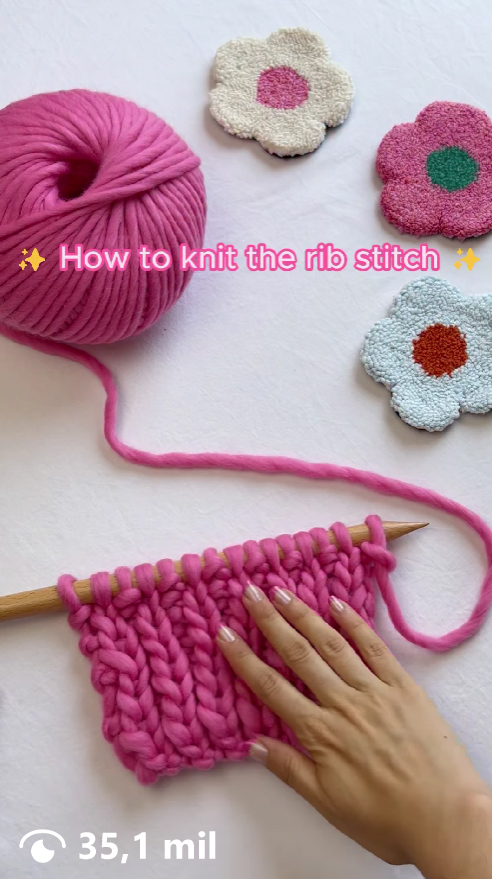 how to knit the rib stitch