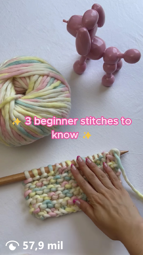 3 beginner stitches to know